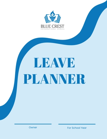 Free School Leave Planner Template to Edit Online