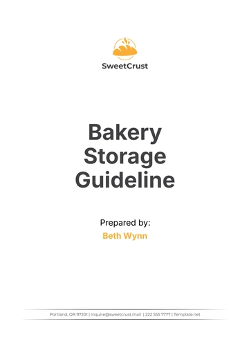 Free Bakery Storage Guideline Template to Edit Online