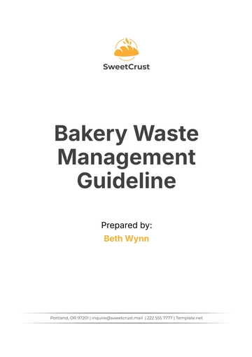 Free Bakery Waste Management Guideline Template to Edit Online