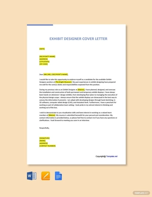 Exhibit Designer Cover Letter