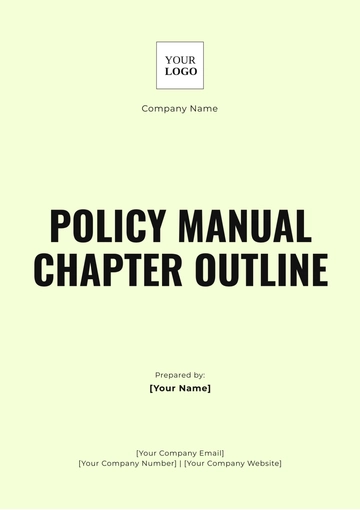Free Policy Manual Chapter Outline Template to Edit Online