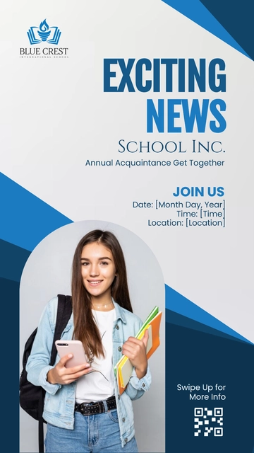 Free School Instagram Story Template to Edit Online