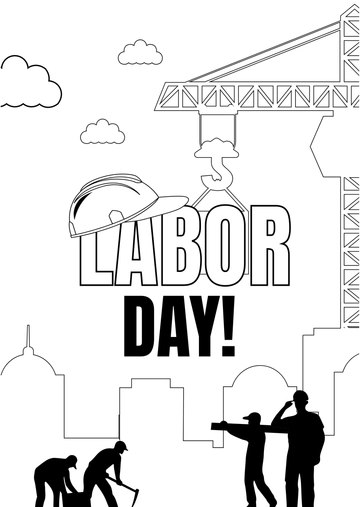 Free School Labor Day Drawing Template to Edit Online