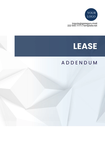 Free Lease Addendum Template to Edit Online | Template.net