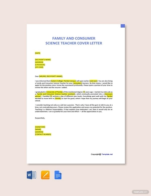 Family And Consumer Science Teacher Cover Letter