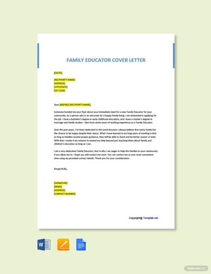 Family Educator Cover Letter
