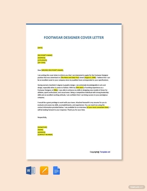 Footwear Designer Cover Letter