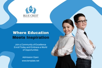 Free School Admission Banner Template to Edit Online