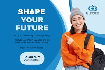 Free Back to School Admission Banner Template to Edit Online