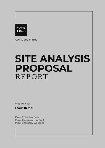 Free Site Analysis Proposal Report Template to Edit Online