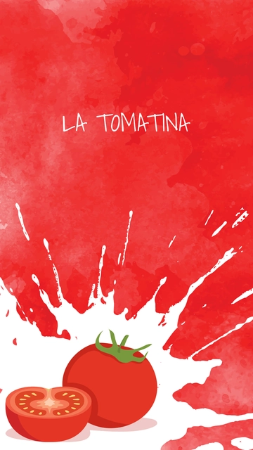 Free Red La Tomatina Wallpaper Template to Edit Online