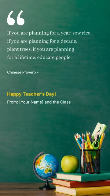 Free Teachers Day Quote From Students Template to Edit Online