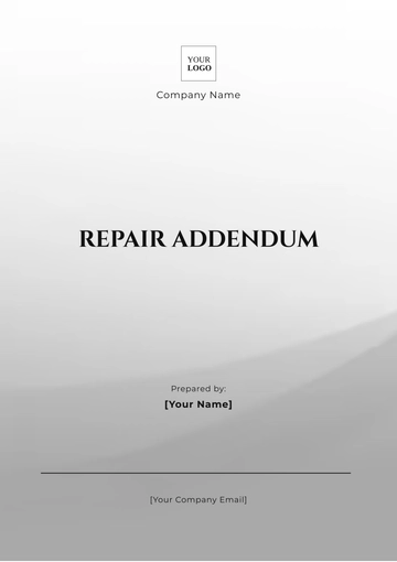 Free Repair Addendum Template to Edit Online