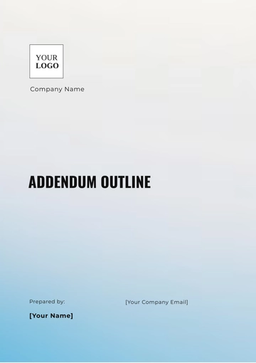 Free Addendum Outline Template to Edit Online