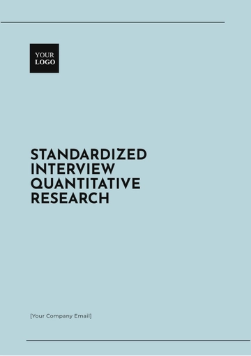 Free Standardized Interview Quantitative Research Template to Edit Online
