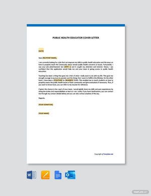Public Health Educator Cover Letter