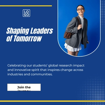 Free School Linkedin Post Template to Edit Online