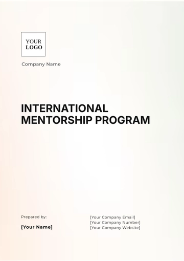 Free International Mentorship Program Template to Edit Online