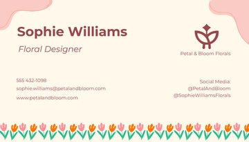 Free Colorful Floral Business Card Template to Edit Online