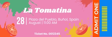 Free La Tomatina Ticket Template to Edit Online
