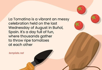 Free What and When is La Tomatina? Template to Edit Online