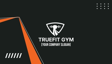 Free Gym Fitness Coach Business Card Template to Edit Online