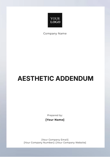 Free Aesthetic Addendum Template to Edit Online