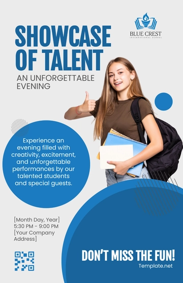 Free School Talent Show Poster Template to Edit Online