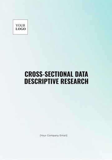 Free Cross-Sectional Data Descriptive Research Template to Edit Online