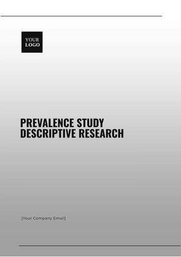 Free Prevalence Study Descriptive Research Template to Edit Online