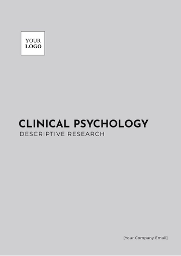 Free Clinical Psychology Descriptive Research Template to Edit Online