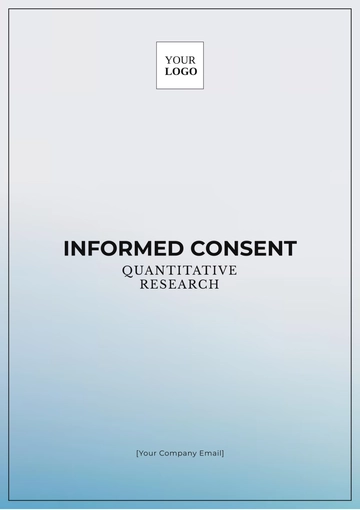 Free Informed Consent Quantitative Research Template to Edit Online