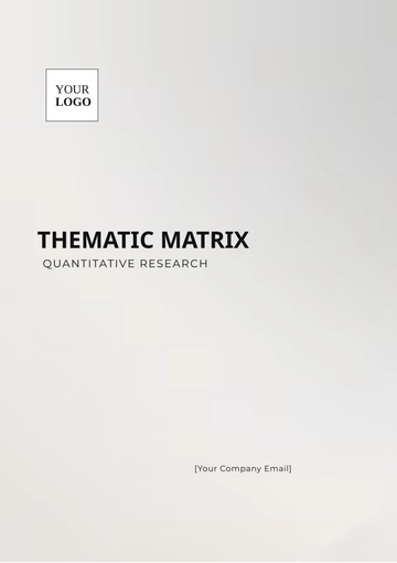 Free Thematic Matrix Quantitative Research Template to Edit Online