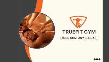 Free Gym Massage Therapist Business Card Template to Edit Online