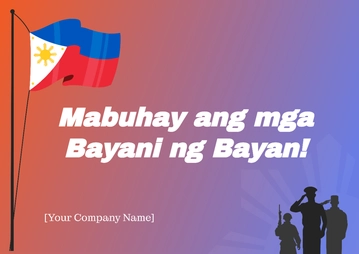 Free National Heroes Day Slogan Template to Edit Online