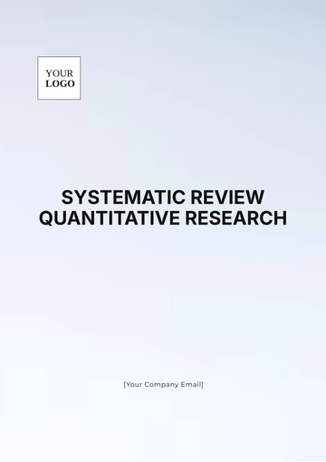 Free Systematic Review Quantitative Research Template to Edit Online