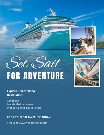 Free Cruise Background Flyer Template to Edit Online