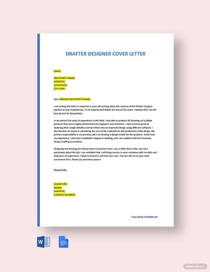Drafter Designer Cover Letter