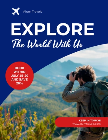 Free Travel Layout Flyer Template to Edit Online
