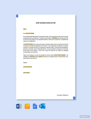 Gym Teacher Cover Letter