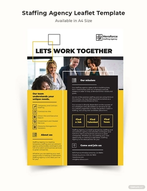 Staffing Agency Leaflet Template