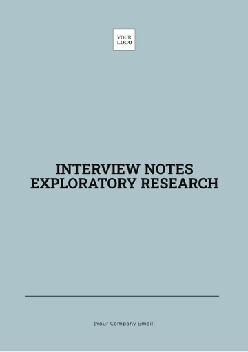 Free Interview Notes Exploratory Research Template to Edit Online