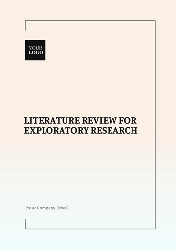 Free Literature Review for Exploratory Research Template to Edit Online