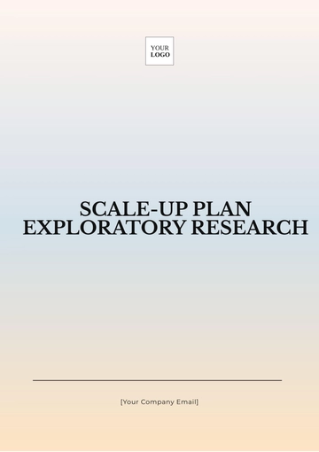 Free Scale-up Plan Exploratory Research Template to Edit Online
