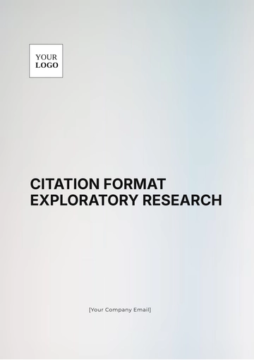 Free Citation Format Exploratory Research Template to Edit Online