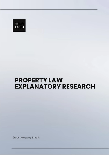 Free Property Law Explanatory Research Template to Edit Online