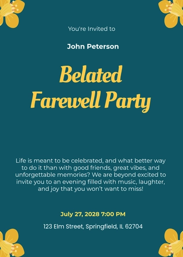 Free Themed Party Invitation Template to Edit Online