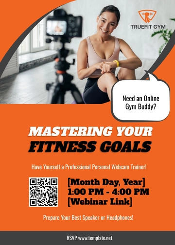 Free Gym Webinar Invitation Template to Edit Online