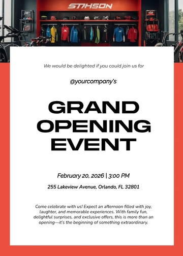 Free Gym Grand Opening Invitation Template to Edit Online