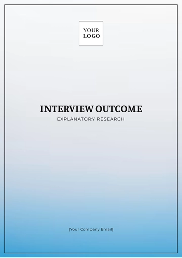 Free Interview Outcome Explanatory Research Template to Edit Online